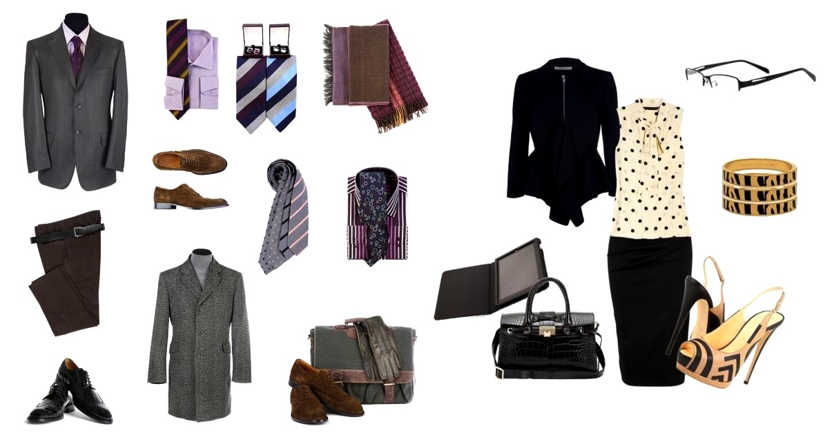 Men's clothes  and accessories on a white background